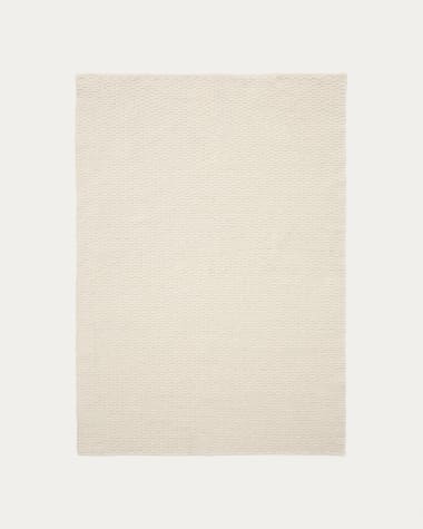 Teppich Mascarell aus Baumwolle und Polyester in Weiß 160 x 230 cm