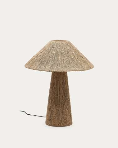 Renee table lamp in natural jute UK adapter