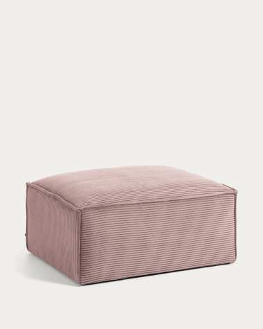 Blok footrest in pink thick corduroy 90 x 74cm FSC Mix Credit