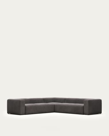Blok 6 seater corner sofa in grey, 320 x 320 cm FR