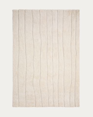 Zantra white wool rug, 200 x 300 cm