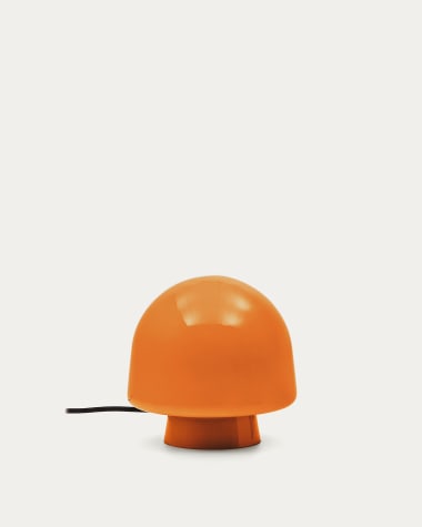Reig orange glass table lamp Australia adaptor