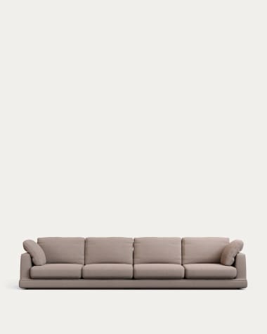 Gala 6-seater sofa taupe, 390 cm