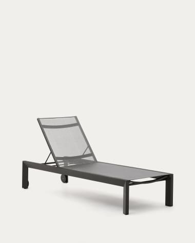 Canutells aluminum sun lounger with dark grey finish