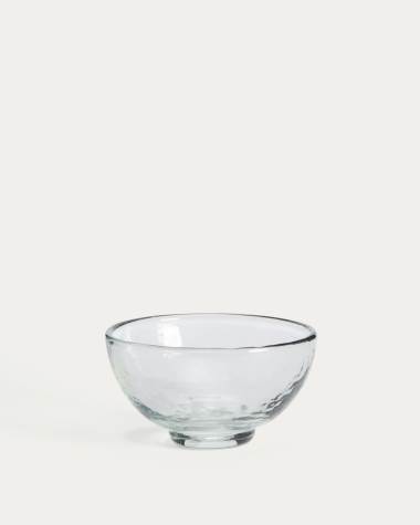 Sileia small bowl made of transparent recycled glass