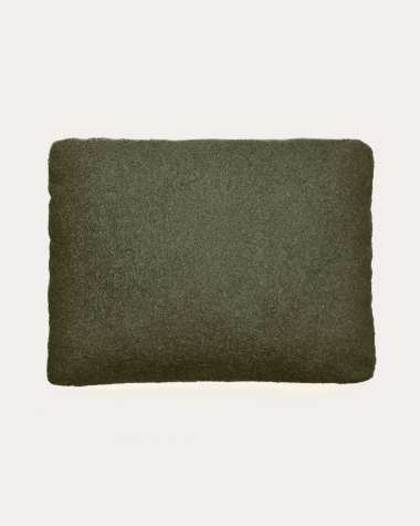 Martina green bouclé cushion 47 x 36 cm