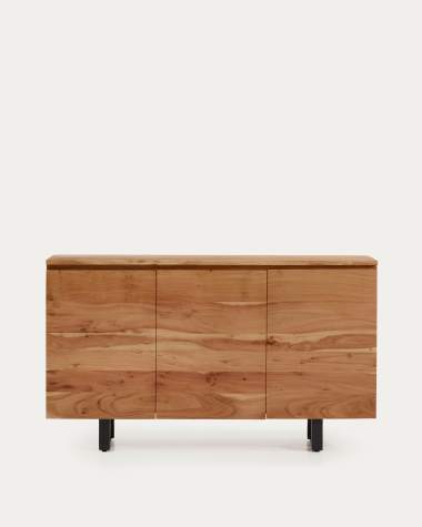 Uxue 3-door sideboard in solid acacia wood with bleached finish 150 x 88cm