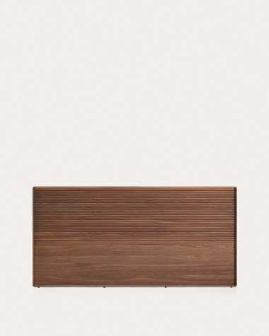 Norlen headboard in walnut veneer with dark finish and LED light for a bed up to 180 cm FSC Mix Credit UK adapter