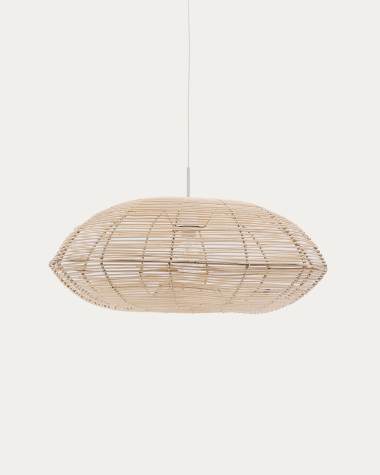 Flaro rattan ceiling lamp shade with light finish Ø70cm