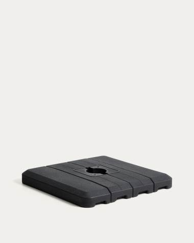 Alfaz cantilever parasol base in black plastic 98 x 98 cm