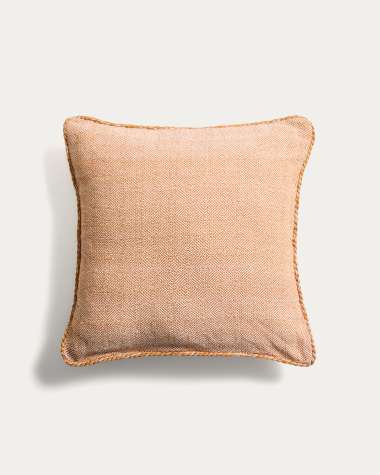 Filor cotton cushion cover with orange weave 50 x 50cm