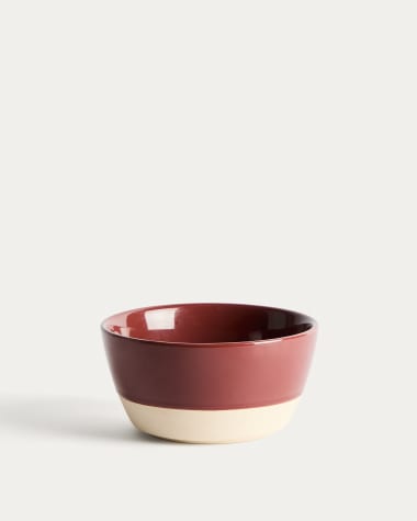 Doren burgundy ceramic bowl