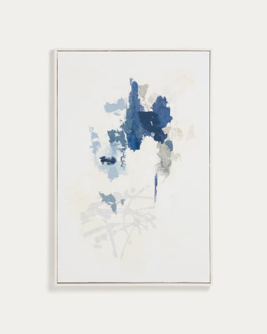Erale grey and blue hand-painted abstract picture 60 x 90cm