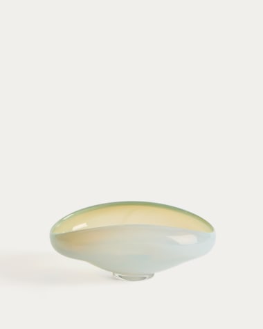 Nodila white glass centrepiece 23 x 16.5cm