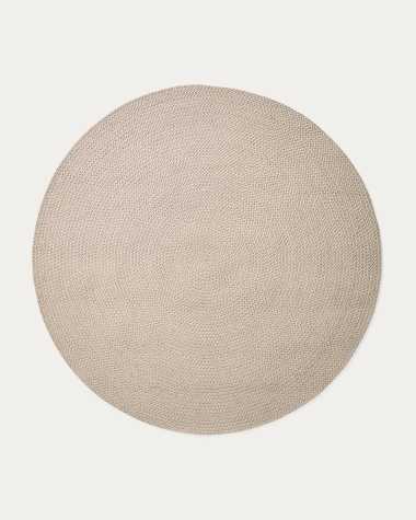 Despas ecru synthetic fibre rug Ø200cm