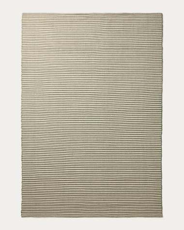 Ardelia green and beige synthetic fibre rug 200 x 300cm