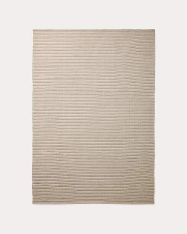 Ardelia ecru synthetic fibre rug 200 x 300cm