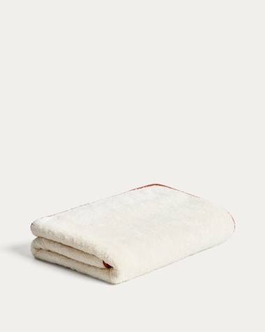 Sedora 100% cotton towel with orange contrast detail 100 x 150cm