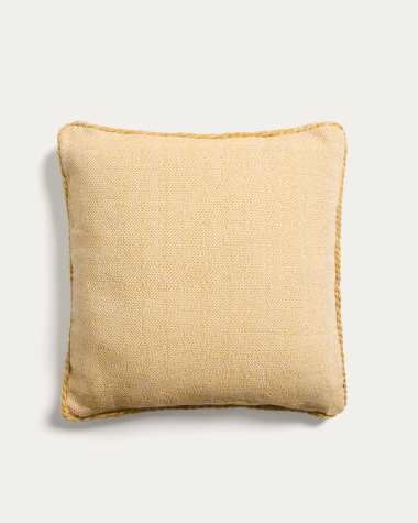 Filor cotton cushion cover with yellow weave 50 x 50cm