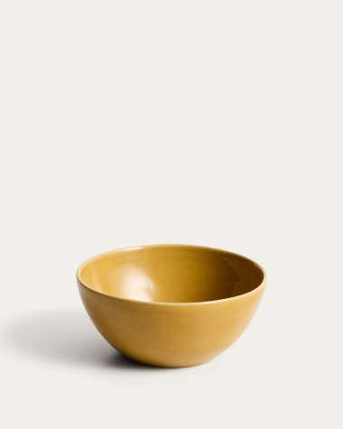 Schale Selune aus Keramik in Gelb