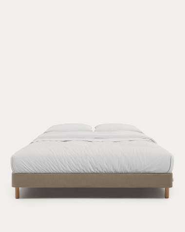 Ofelia brown base with removable cover and solid beech wood legs for 180 x 200cm mattress