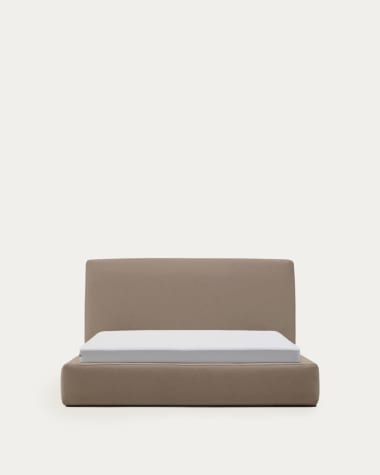 Blok brown bed with removable cover for 160 x 200cm mattress FSC Mix Credit