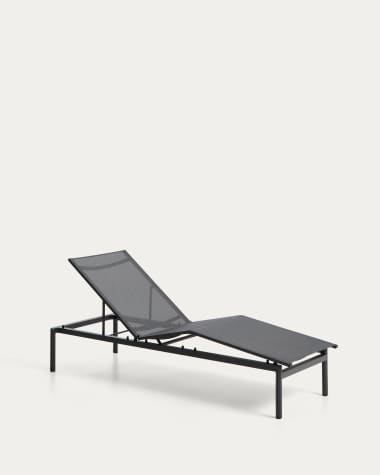 Lesina aluminium and graphite texteline sun lounger