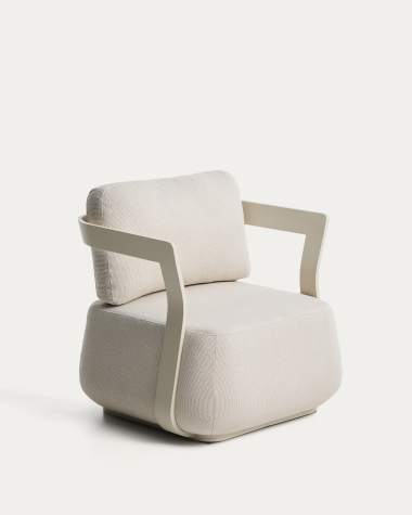 Fauteuil d’extérieur Tamaris en aluminium taupe