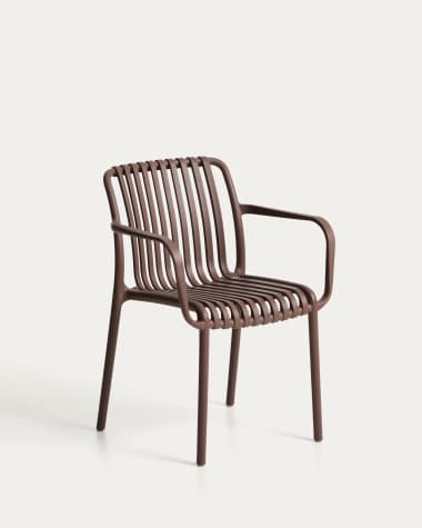 Isabellini brown stackable outdoor chair