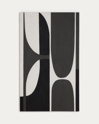 Onure black and white abstract picture 120 x 200cm