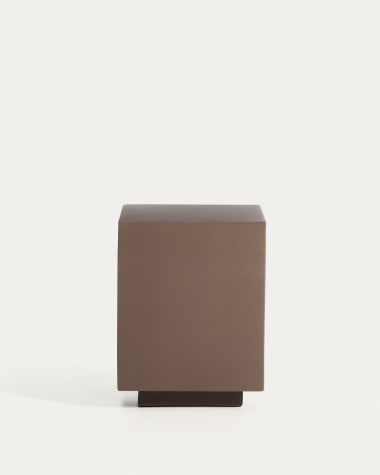 Rustella side table in brown concrete 60 x 60cm