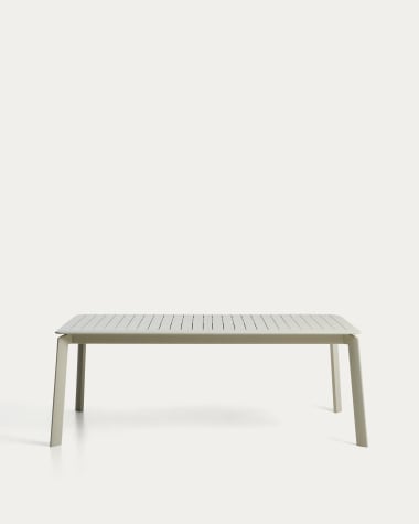 Brela extendable table in natural aluminium 205(287) x 100 cm