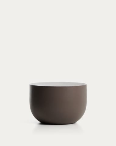 Garbet round coffee table in brown concrete Ø 60cm