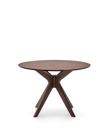 Naanim round table in walnut veneer, Ø 100 cm
