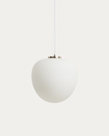 Ardali ceiling lamp in smoked glass and steel with brushed finish Ø25cm