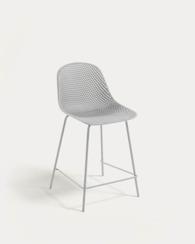 Tabouret extérieur Quinby blanc hauteur 65 cm