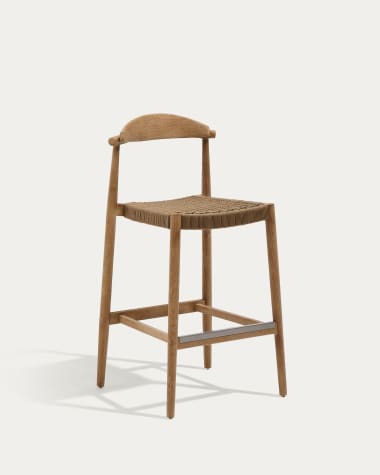 Nina stool in solid acacia wood, height 76 cm FSC 100%