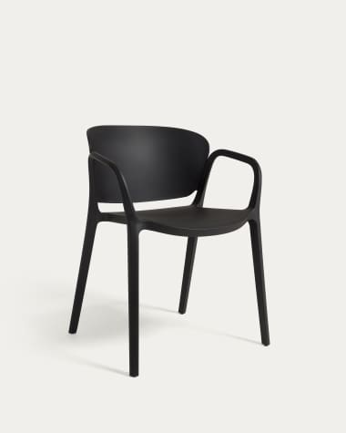 Ania stackable black garden chair