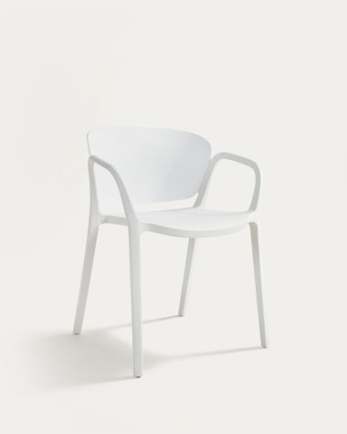 Ania stackable white garden chair