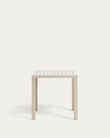 Culip aluminium outdoor table in powder coated white finish, 77 x 77 cm