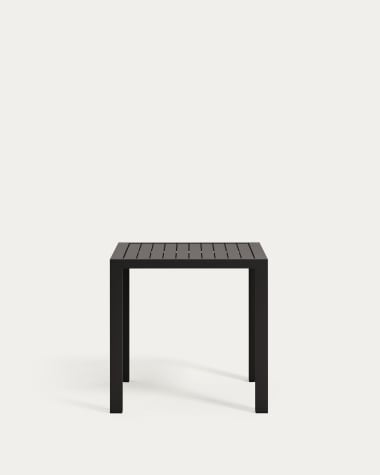Culip aluminium outdoor table in powder coated grey finish, 77 x 77 cm