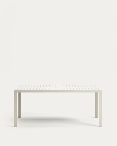 Culip aluminium outdoor table with white finish, 180 x 90 cm