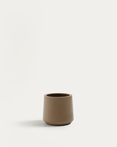 Cache-pot Calun en ciment beige Ø 32 cm