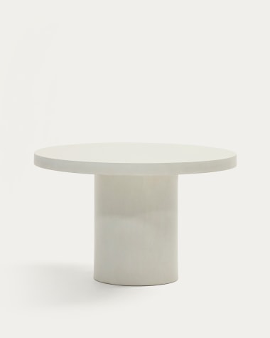 Tavolo rotondo Aiguablava in cemento bianco Ø 120 cm