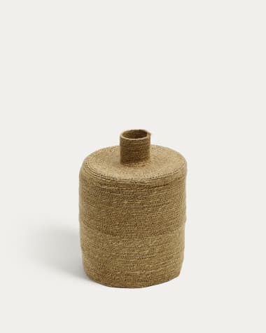 Vase Salinas en fibres naturelles, finition naturelle 30 cm