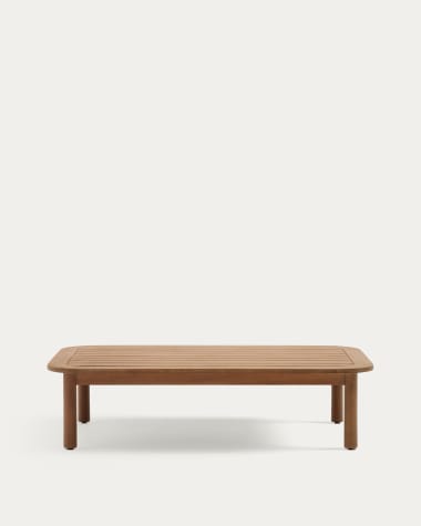 Sacova solid eucalyptus wood coffee table, 100% outdoor suitable 140 x 89 cm
