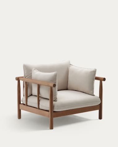 Sacova solid eucalyptus wood armchair