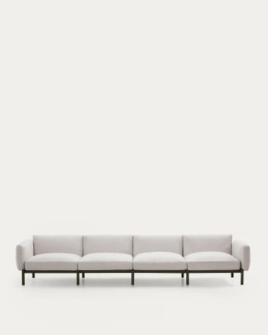 Sorells 4-seater modular outdoor sofa in aluminium with green finish 370 cm