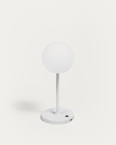 Lampada da tavolo da esterno Dinesh in allumium grigio 40 cm