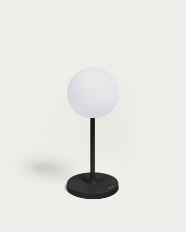 Outdoor Tischlampe Dinesh Aluminium in Schwarz 40 cm